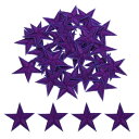 uxcell 33個 星アイロンパッチ 小さな星刺繍パッチ アップリケ パッチ DIY クラフト 服修理 バッグ 帽子 装飾 パープル