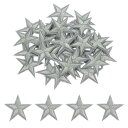 uxcell 33個 星アイロンパッチ 小さな星刺繍パッチ アップリケ パッチ DIY クラフト 服修理 バッグ 帽子 装飾 グレー