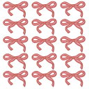 uxcell 15個 リボンアイアンパッチ かわいいリボン刺繍パッチ アップリケ DIYクラフト用 縫い付けパッチ 衣類修理用バッグ帽子装飾 ライトレッド 3x...