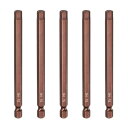 uxcell 5個組六角レンチドリルビット6mm(H6)メトリック1/4