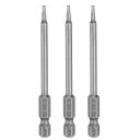 uxcell 3個 H2.0 ヘックスヘッド ドリルビット レンチ 2mm メトリック フラット チップ 1/4