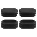 uxcell プラスチックホールプラグ 40x20mm楕円形パイプチュービングエンドキャップ パイプチューブインサートキャップ テーブルチェアレッグホールカバー...