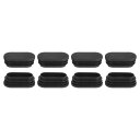 uxcell プラスチックホールプラグ 8個50x25mm楕円形パイプチュービングエンドキャップ パイプチューブインサートキャップ テーブルチェアレッグホールカバー 金属チュービング フェンス 黒ック