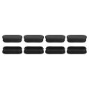 uxcell プラスチックホールプラグ 8個入り 70x30mm楕円形パイプチュービングエンドキャップ パイプチューブ挿入キャップ テーブル椅子脚ホールカバー テーブル椅子脚 金属チュービング フェンス 黒ック