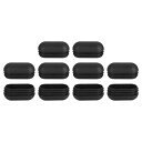 uxcell プラスチックホールプラグ 10個入り50x24mmアーチパイプチュービングエンドキャップ パイプチューブインサートキャップ テーブルチェアレッグホールカバー 金属チュービング フェンス 黒ック