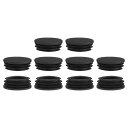 uxcell プラスチックホールプラグ 10個入り40x20mmオリーブ形状パイプチュービングエンドキャップ パイプチューブインサートキャップ テーブルチェアレッグホールカバー 金属チュービング フェンス 黒ック