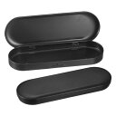 uxcell 4個入り 金属製ティンボックスコンテナ 6.9x2.4x0.7" 楕円形 空 ヒンジ付き蓋ボックス キャンディ ドロー イングピン クラフト用 ミニポータブル収納容器 黒