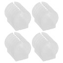 uxcell 4個のプラスチックU字型チェアキャップ交換品 22-27mm直径の丸い単一の歯形チェアチューブパイプフットに適合 床を保護しノイズを軽減 ホワイト