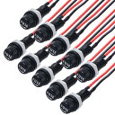 uxcell 10個のパネル取り付けヒューズホルダー5x20mm AC 250V 10A/AC 125V 15A スクリューキャップヒューズホルダー、予めはんだ...