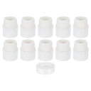 uxcell PVCメスアダプターパイプ継手、10個1-1/4" 2-Way PVCパイプコネクター(ソケット×メスパ イプスレッド)付きシーラントテープ、配管用PVCホースアダプターカップリング(ホワイト)