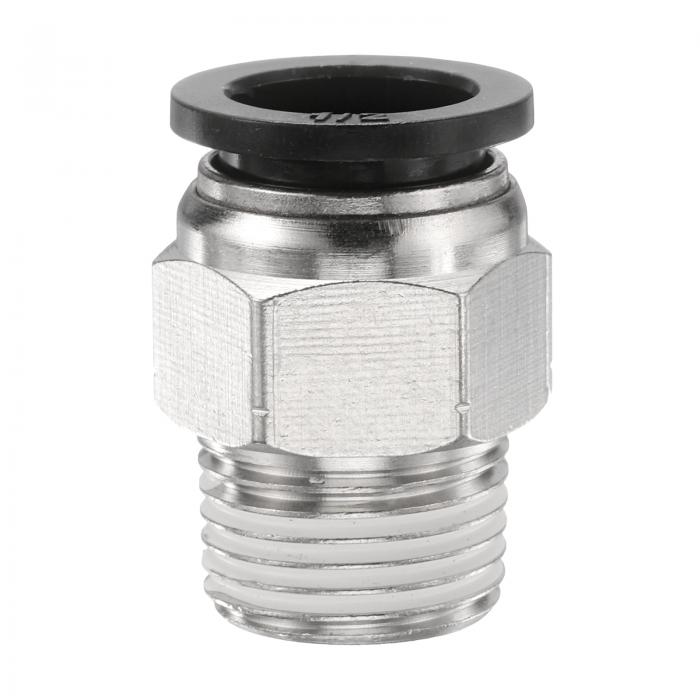 uxcell プッシュ・トゥ・コネクト・フィッティング 1/2" チューブ OD x 3/8" N スレッド メール ストレ..