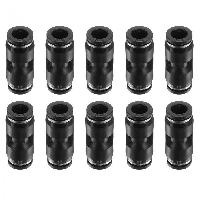 uxcell 10個 プッシュ・トゥ・コネクト・フィッティング 5/16" OD x 5/16" OD ストレート ニューマチッ..