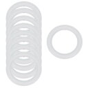 uxcell 9個 シリコンビーズリング 65mm 丸いシリコンビーズループバルクフォーカルビーズ 2つ 穴付きシリコンペンダント DIYキーチェーン ネックレ...