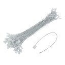 uxcell 500個のナイロンハングタグストリング6.7インチスナップロックピンループプライスタグファスナープラスチックタグタイタグタグクローズタグタグストリ...