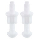 uxcell トイレシートヒンジボルト2個 ホワイトユニバーサルプラスチックトイレシートヒンジボルトネジ ナット ワッシャー付き トイレシート 取り付け用