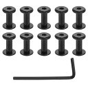 uxcell 20セットのスクリューポスト メスM3x4mmステンレススチールスクリューリベット メス4x10六角ドライブバインディングスクリューベルトバックル...