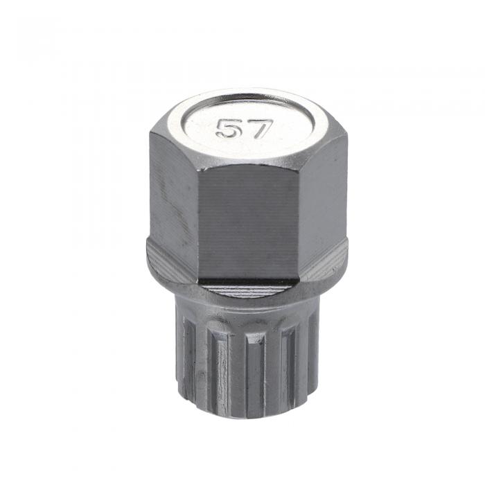 uxcell 車のホイールロックラグナット 盗難防止ねじ 取り外しソケットキー ホイールロックキー 12個の歯付き Jettaに対応 Passatに対応 Golfに対応 Rabbitに対応 GTIに対応