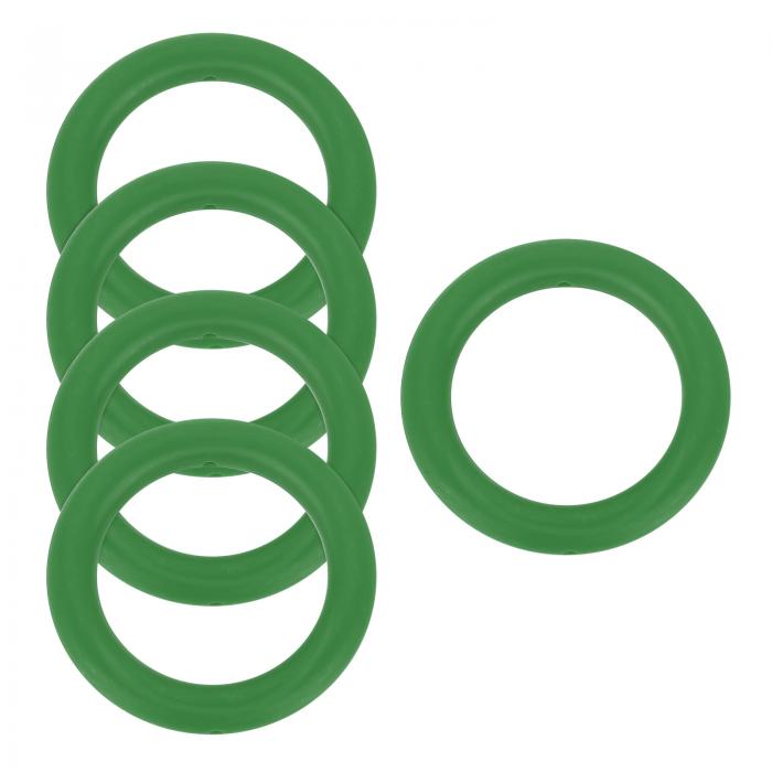 uxcell 5個 シリコンビーズリング 65mm 丸いシリコンビーズループバルクフォーカルビーズ 2つ 穴付きシ..