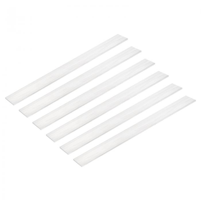 uxcell 6個の正方形アルミフラットバー、5/32"（4mm）厚×1.18"（30mm）幅×12"（305mm）長6061アルミフラットプレートソリッドニューミルストックシルバー、産業用建物用