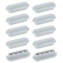 uxcell 10個 トイレシートバッファー 滑り止めプラスチック製トイレシートバンパー ホームホテル用 ユニバーサルバッファートイレ蓋ゴムバンパー グレー