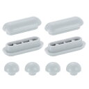 uxcell 4個 トイレシートバッファー 滑り止めプラスチックトイレシートバンパーキット ユニバーサルバッファートイレ蓋ゴムバンパー 家庭用ホテル用 グレー