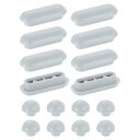 uxcell 8セット トイレシートバッファー 滑り止めプラスチック製トイレシートバンパーキット ユニバーサルバッファートイレ蓋ゴムバンパー 家庭用ホテル用 グレー