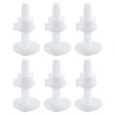 uxcell トイレシートヒンジボルト6個 ホワイトユニバーサルプラスチックトイレシートヒンジボルトスクリュー ナット ワッシャー付き トイレシート 固定用