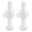 uxcell トイレシートヒンジボルト2個 ホワイトユニバーサルプラスチックトイレシートヒンジボルトスクリュー ナット ワッシャー付き トイレシート 取り付け用