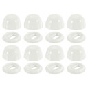 uxcell 8個 トイレボルトキャップ 21mm/0.83"プラスチックプッシュオン便座床ボルトキャップ ワッシャー付き ユニバーサル床ボルトキャップ ホワイト