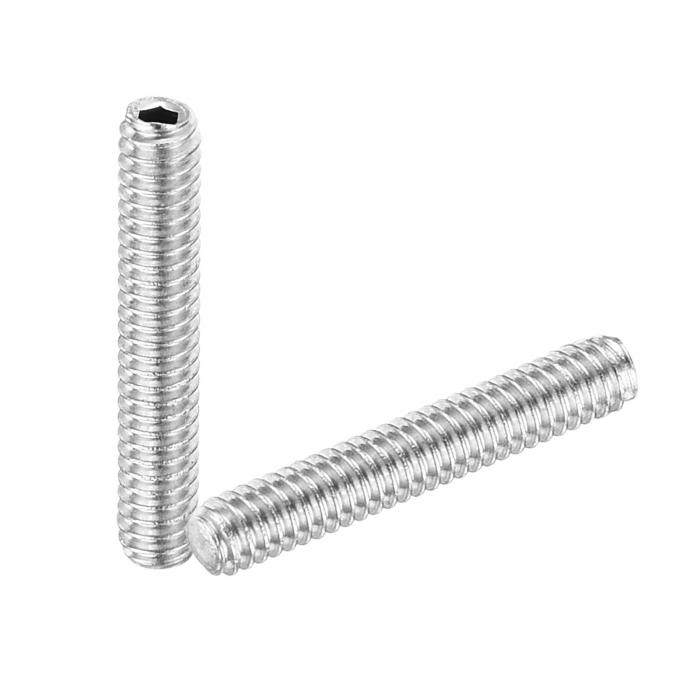 uxcell 30個 六角ソケットグラブスクリュー M2x12mm合金鋼ヘッドソケットセットスクリューフラットポイントグラブボルト ドアハンドル 照明器具修理用 シルバー