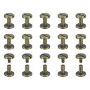 uxcell 30パック真鍮シカゴスクリュー 8x10mmフラットヘッドスクリューバックバインディングポストネイルスタッドリベット DIYレザークラフトベルトス...