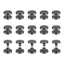 uxcell 30パック真鍮シカゴスクリュー 3x10mmフラットヘッドスクリューバックバインディングポストネイルスタッドリベット DIYレザークラフトベルトストラップ黒色