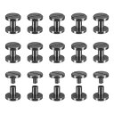 uxcell 30パック真鍮シカゴスクリュー 6x10mmフラットヘッドスクリューバックバインディングポストネイルスタッドリベット DIYレザークラフトベルトス...