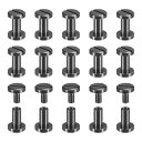uxcell 30パック真鍮シカゴスクリュー 9x8mmフラットヘッドスクリューバックバインディングポストネイルスタッドリベット DIYレザークラフトベルトスト...