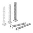 uxcell M1.2-0.25 x 10mm 20個 フラットラウンドヘッドスクリュー 304ステンレス鋼 プラスドライブ マシンスクリュー 金物 ファスナー...