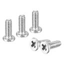 uxcell M1.6-0.35 x 4mm 20個 フラットラウンドヘッドスクリュー 304ステンレス鋼 プラスドライブ マシンスクリュー 金物 ファスナー ...