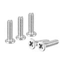 uxcell M1.6-0.35 x 6mm 20個 フラットラウンドヘッドスクリュー 304ステンレス鋼 プラスドライブ マシンスクリュー 金物 結合用ファス...