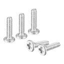 uxcell M1-0.25 x 4mm 20個 フラットラウンドヘッドスクリュー 304ステンレス鋼 プラスドライブ マシンスクリュー 金物 結合用ファスナー...