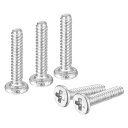 uxcell M1-0.25 x 5mm 20個 フラットラウンドヘッドスクリュー 304ステンレス鋼 プラスドライブ マシンスクリュー 金物 結合用ファスナー...