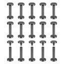 uxcell 25パック真鍮シカゴスクリュー 20x10mmフラットヘッドスクリューバックバインディングポストネイルスタッドリベット DIYレザークラフトベルト...