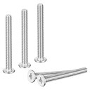 uxcell M9.5-0.8 x 45mm 100個 フラットラウンドヘッドスクリュー 304ステンレス鋼 プラスドライブ マシンスクリュー 金物 ファスナー...