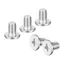 uxcell M9.5-0.8 x 6mm 100個 フラットラウンドヘッドスクリュー 304ステンレス鋼 プラスドライブ マシンスクリュー 金物 ファスナー 家具接続(4)