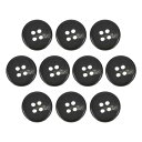 uxcell 10個の樹脂製ボタン、15mm 5/8インチ 4つの穴 ラウンドパターン フラットバックボタン コート、スーツ、衣類、ガーメント&DIYクラフト用...