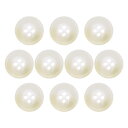 uxcell 10個の樹脂製ボタン、直径18mm 11/16インチ 4つの穴 ラウンドパターン フラットバックボタン コート、スーツ、衣類、ガーメント&DIYク...