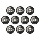 uxcell 10個の樹脂製ボタン、直径18mm 11/16インチ 4つの穴の丸い模様のフラットバックボタン、コート、スーツ、衣類、ガーメント&DIYクラフト用...