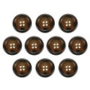 uxcell 10個の樹脂製ボタン、直径28mm 1 1/8インチ 4つの穴の丸い模様のフラットバックボタン、コート、スーツ、衣類、ガーメント&DIYクラフト用...