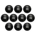 uxcell 10個の樹脂製ボタン、直径28mm 1 1/8インチ 4つの穴の丸い模様のフラットバックボタン、コート、スーツ、衣類、ガーメント&DIYクラフト用...