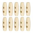 uxcell 10個の木製トグルボタン30mm / 1.2