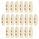 uxcell 20個の木製トグルボタン30mm / 1.2