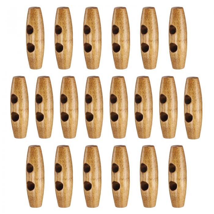 uxcell 20個の木製トグルボタン40mm / 1.6